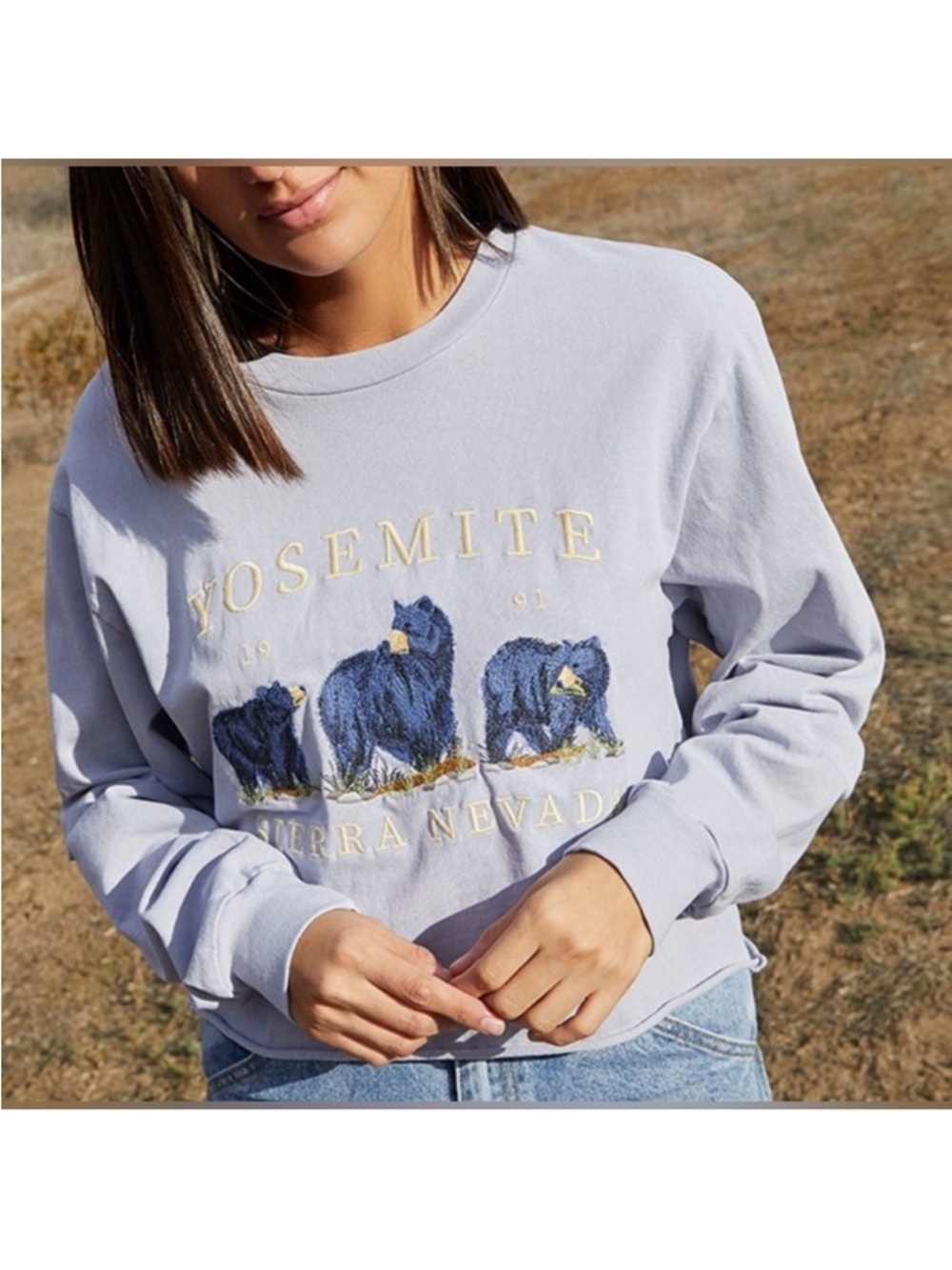 Brandy Melville x John Galt Yosemite Cropped Thick Long Sleeve One Size